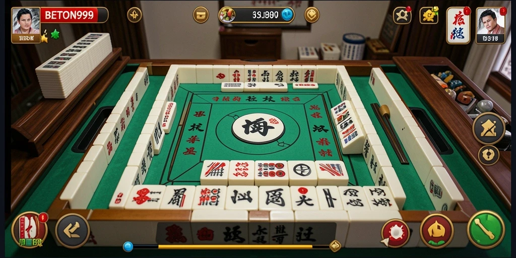 Tampilan gameplay seru dari BETON999, permainan Mahjong yang menantang.