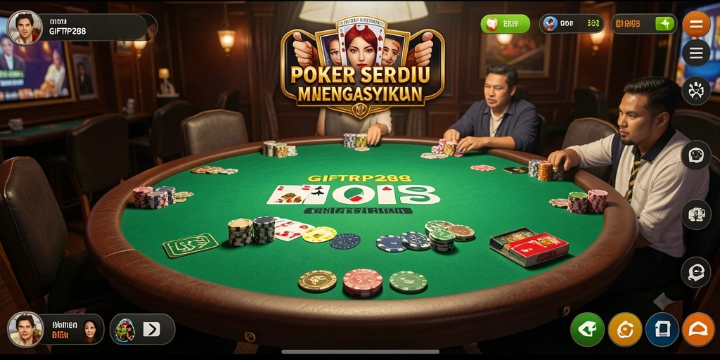 Tampilan menarik dari permainan Poker di GIFTRP288 dengan gameplay seru.