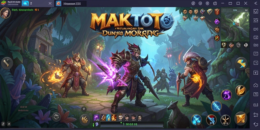 Tampilan seru dari gameplay MMORPG di MAKTOTO yang penuh aksi.