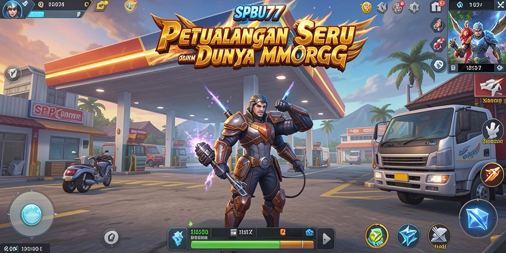 Gambaran gameplay seru di SPBU77, dunia MMORPG yang memikat.