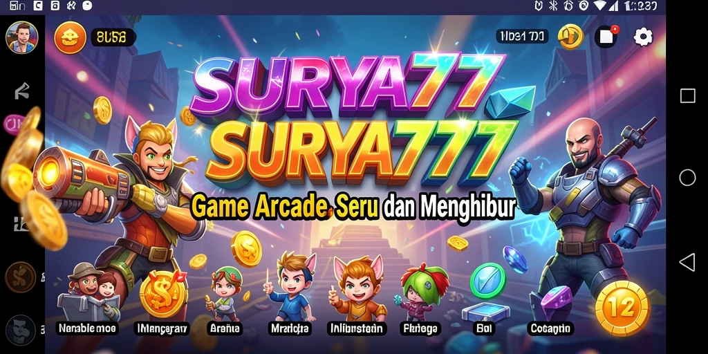 Screenshot game SURYA777 menampilkan aksi seru dalam Arcade.